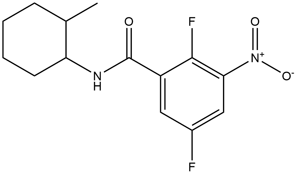 2,5-difluoro-N-(2-methylcyclohexyl)-3-nitrobenzamide Structure