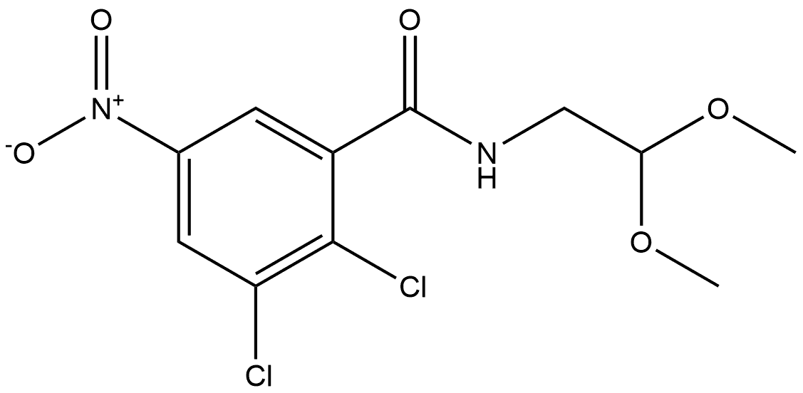 2,3-dichloro-N-(2,2-dimethoxyethyl)-5-nitrobenzamide Structure