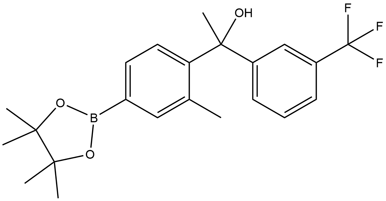 α,2-Dimethyl-4-(4,4,5,5-tetramethyl-1,3,2-dioxaborolan-2-yl)-α-[3-(trifluorom... Structure