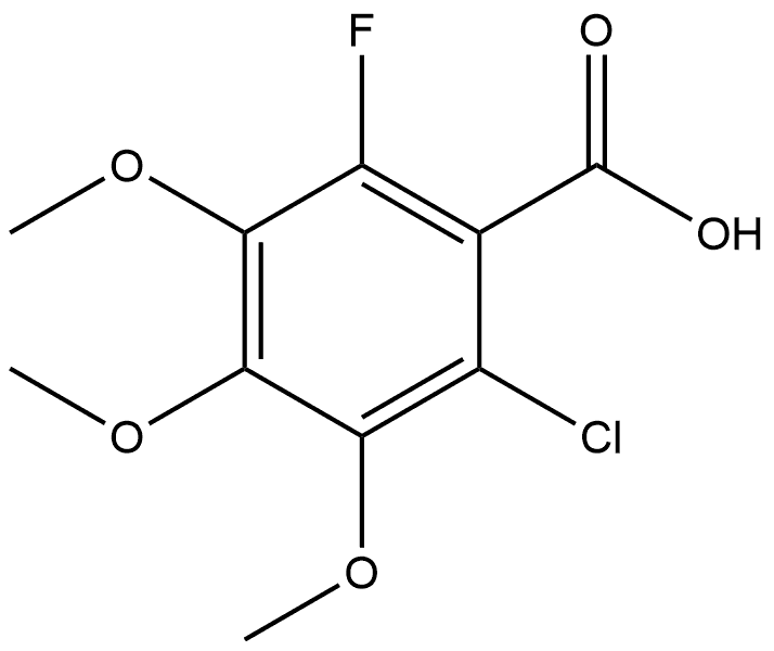 2-Chloro-6-fluoro-3,4,5-trimethoxybenzoic acid Structure