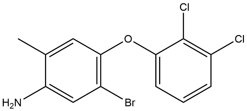 5-Bromo-4-(2,3-dichlorophenoxy)-2-methylbenzenamine Structure