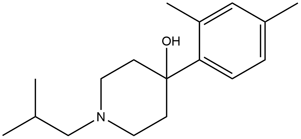 4-(2,4-Dimethylphenyl)-1-(2-methylpropyl)-4-piperidinol Structure