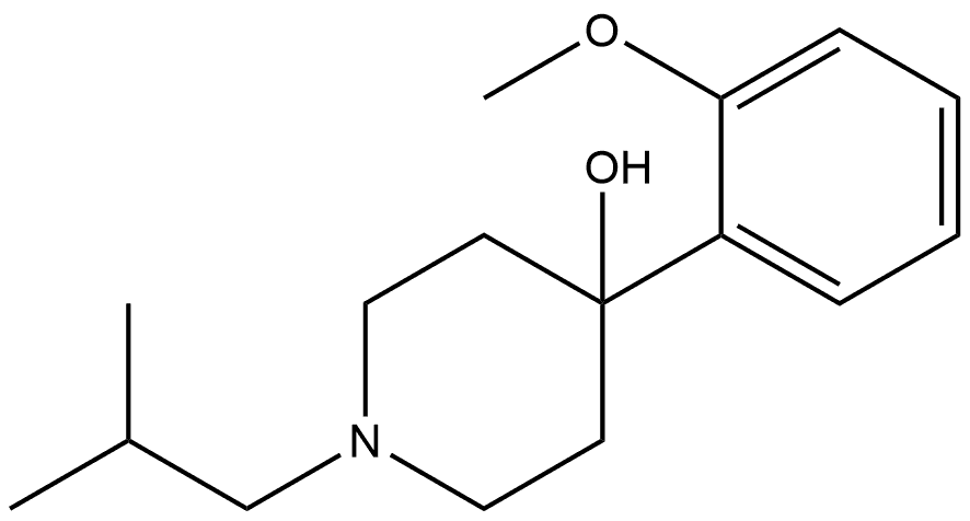 4-(2-Methoxyphenyl)-1-(2-methylpropyl)-4-piperidinol Structure