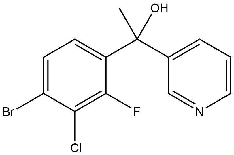 α-(4-Bromo-3-chloro-2-fluorophenyl)-α-methyl-3-pyridinemethanol Structure