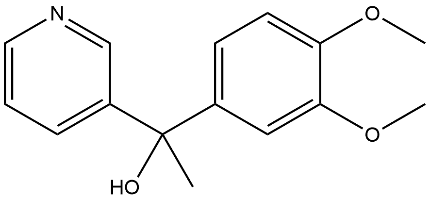 α-(3,4-Dimethoxyphenyl)-α-methyl-3-pyridinemethanol Structure