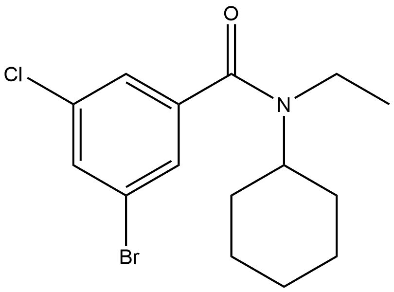 3-Bromo-5-chloro-N-cyclohexyl-N-ethylbenzamide Structure
