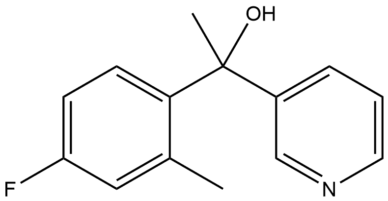 α-(4-Fluoro-2-methylphenyl)-α-methyl-3-pyridinemethanol Structure