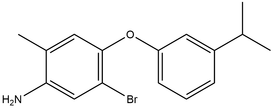 5-Bromo-2-methyl-4-[3-(1-methylethyl)phenoxy]benzenamine Structure