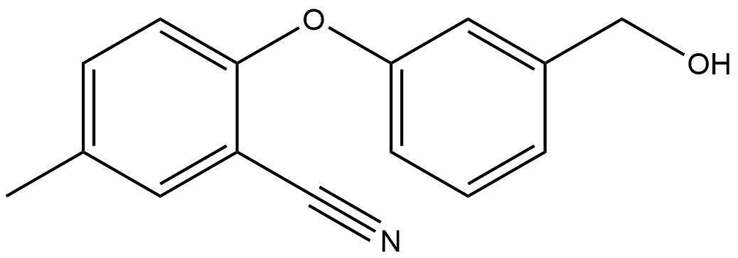 2-[3-(Hydroxymethyl)phenoxy]-5-methylbenzonitrile Structure