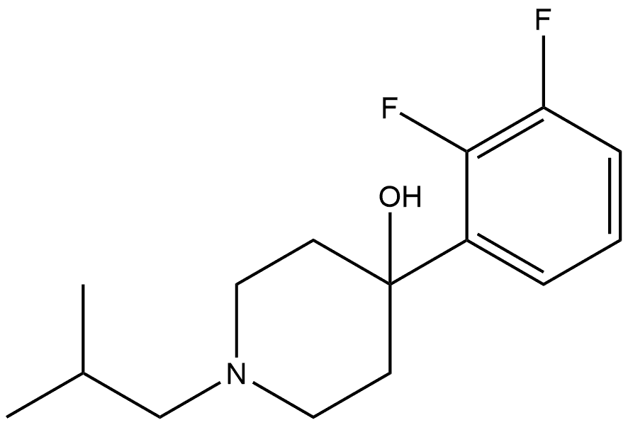 4-(2,3-Difluorophenyl)-1-(2-methylpropyl)-4-piperidinol Structure