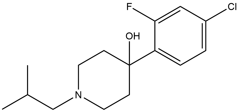 4-(4-Chloro-2-fluorophenyl)-1-(2-methylpropyl)-4-piperidinol Structure