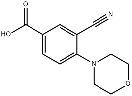 Benzoic acid, 3-cyano-4-(4-morpholinyl)- Structure