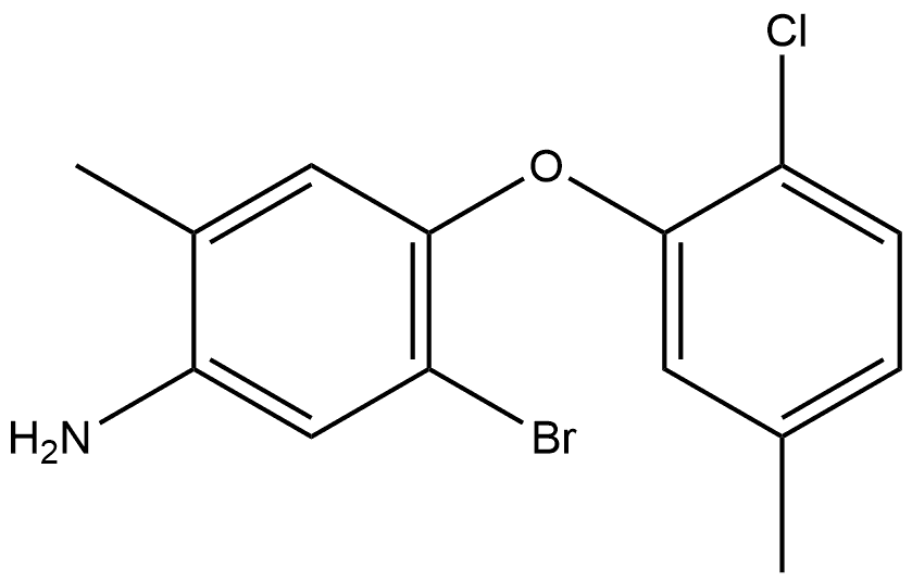 5-Bromo-4-(2-chloro-5-methylphenoxy)-2-methylbenzenamine Structure