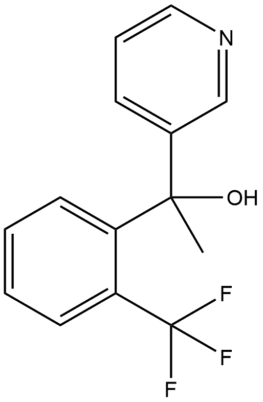 α-Methyl-α-[2-(trifluoromethyl)phenyl]-3-pyridinemethanol Structure