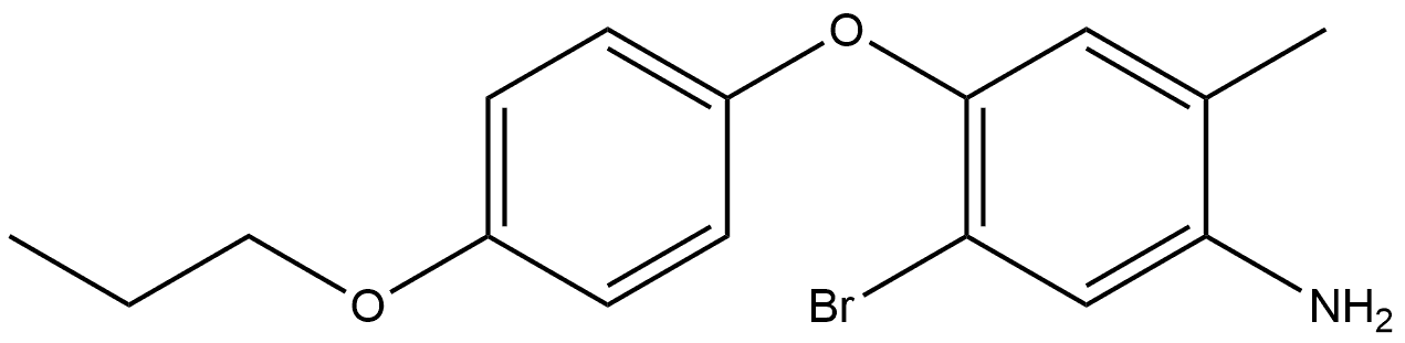 5-Bromo-2-methyl-4-(4-propoxyphenoxy)benzenamine 구조식 이미지