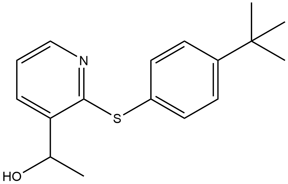 2-[[4-(1,1-Dimethylethyl)phenyl]thio]-α-methyl-3-pyridinemethanol Structure