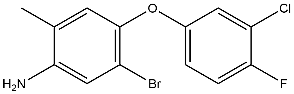 5-Bromo-4-(3-chloro-4-fluorophenoxy)-2-methylbenzenamine Structure