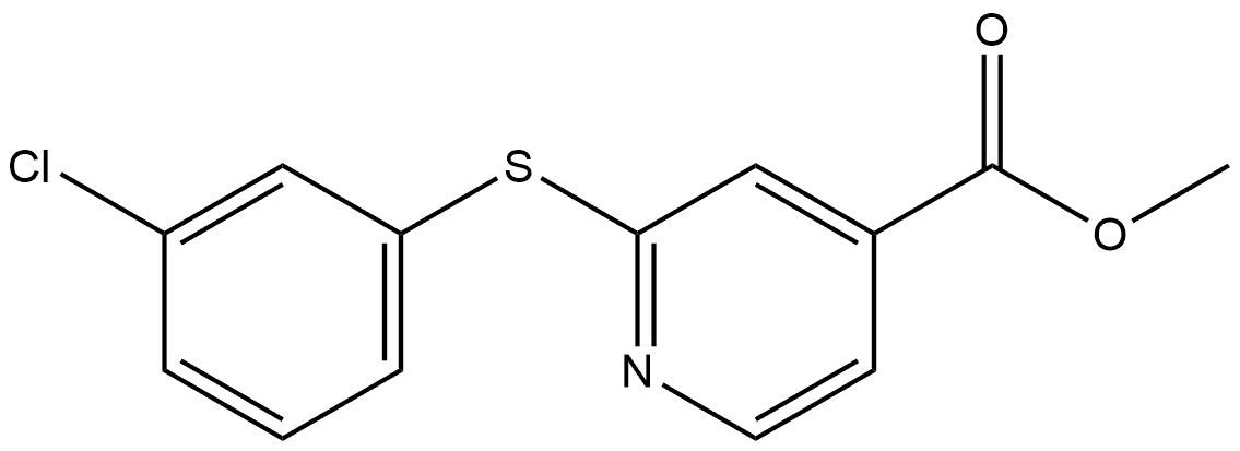 Methyl 2-[(3-chlorophenyl)thio]-4-pyridinecarboxylate Structure