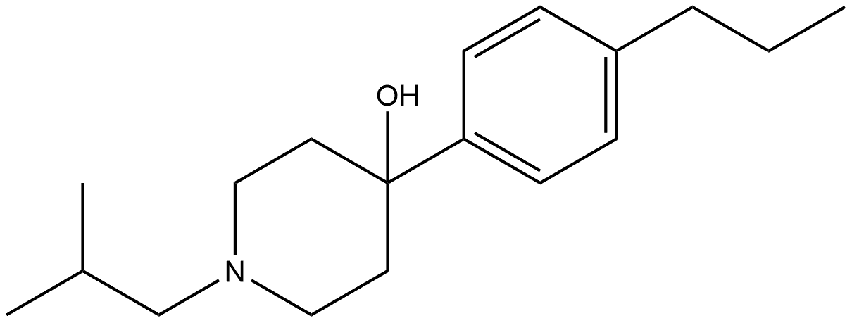 1-(2-Methylpropyl)-4-(4-propylphenyl)-4-piperidinol Structure