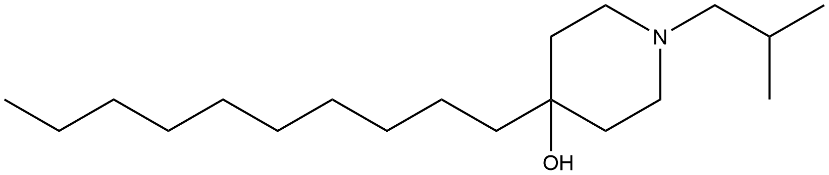 4-Decyl-1-(2-methylpropyl)-4-piperidinol Structure