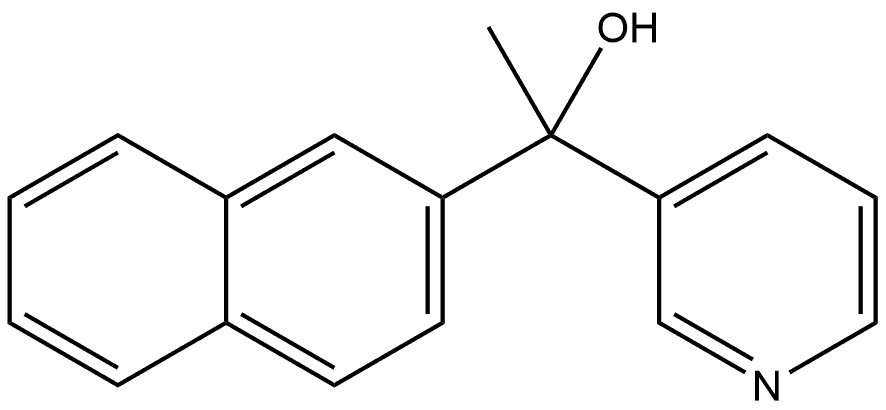 α-Methyl-α-2-naphthalenyl-3-pyridinemethanol Structure