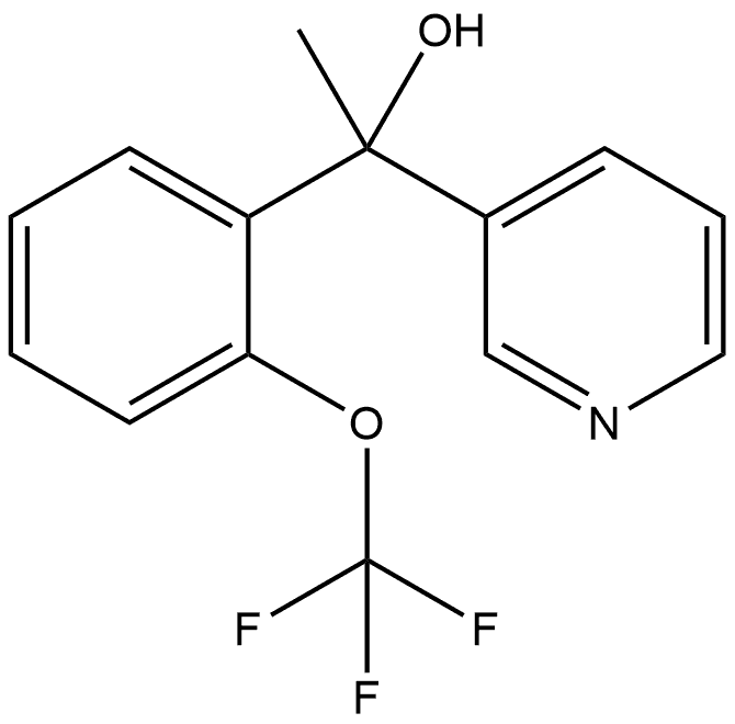 α-Methyl-α-[2-(trifluoromethoxy)phenyl]-3-pyridinemethanol Structure