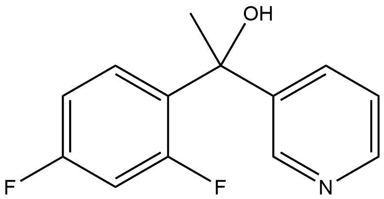 α-(2,4-Difluorophenyl)-α-methyl-3-pyridinemethanol Structure