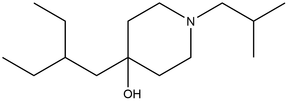 4-(2-Ethylbutyl)-1-(2-methylpropyl)-4-piperidinol Structure