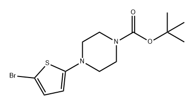 1-Piperazinecarboxylic acid, 4-(5-bromo-2-thienyl)-, 1,1-dimethylethyl ester Structure