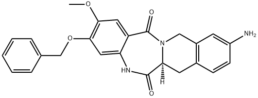 (S)-10-Amino-3-(benzyloxy)-2-methoxy-7,12-dihydrobenzo[5,6][1,4]diazepino[1,2-b]isoquinoline-6,14(5H,6aH)-dione Structure