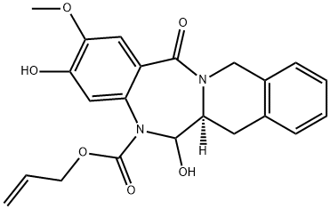 Allyl (6aS)-3,6-dihydroxy-2-methoxy-14-oxo-6,6a,7,12-tetrahydrobenzo[5,6][1,4]diazepino[1,2-b]isoquinoline-5(14H)-carboxylate Structure