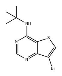 Thieno[3,2-d]pyrimidin-4-amine, 7-bromo-N-(1,1-dimethylethyl)- Structure