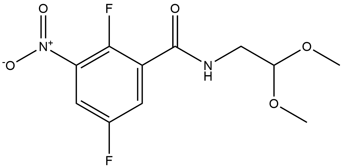 N-(2,2-dimethoxyethyl)-2,5-difluoro-3-nitrobenzamide Structure