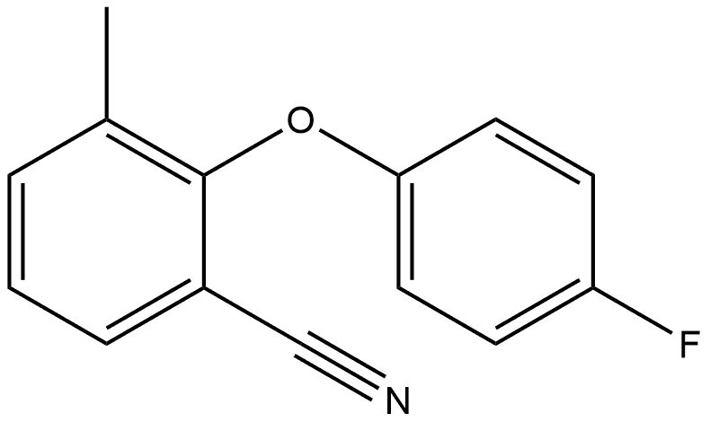 2-(4-Fluorophenoxy)-3-methylbenzonitrile Structure