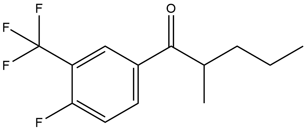1-[4-Fluoro-3-(trifluoromethyl)phenyl]-2-methyl-1-pentanone Structure