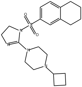 1-cyclobutyl-4-[1-(5,6,7,8-tetrahydronaphthalene-2
-sulfonyl)-4,5-dihydro-1H-imidazol-2-yl]piperazine Structure