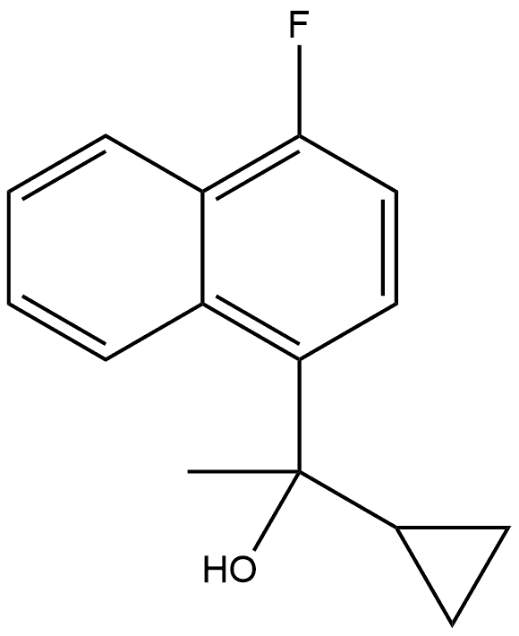 1-(4-Fluoro-1-naphthyl)-1-cyclopropyl ethanol Structure