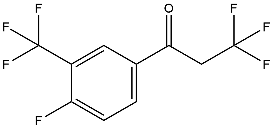 3,3,3-Trifluoro-1-[4-fluoro-3-(trifluoromethyl)phenyl]-1-propanone Structure