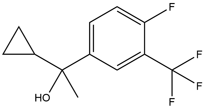 α-Cyclopropyl-4-fluoro-α-methyl-3-(trifluoromethyl)benzenemethanol Structure