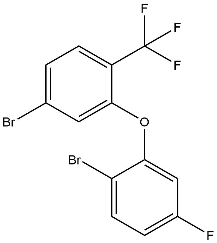 Benzene, 4-bromo-2-(2-bromo-5-fluorophenoxy)-1-(trifluoromethyl)- Structure