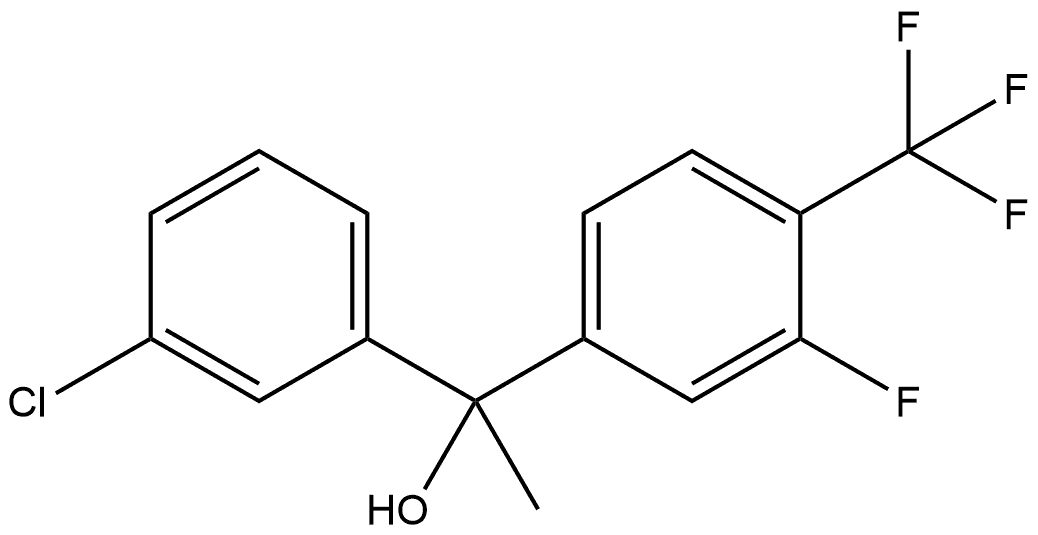 α-(3-Chlorophenyl)-3-fluoro-α-methyl-4-(trifluoromethyl)benzenemethanol 구조식 이미지