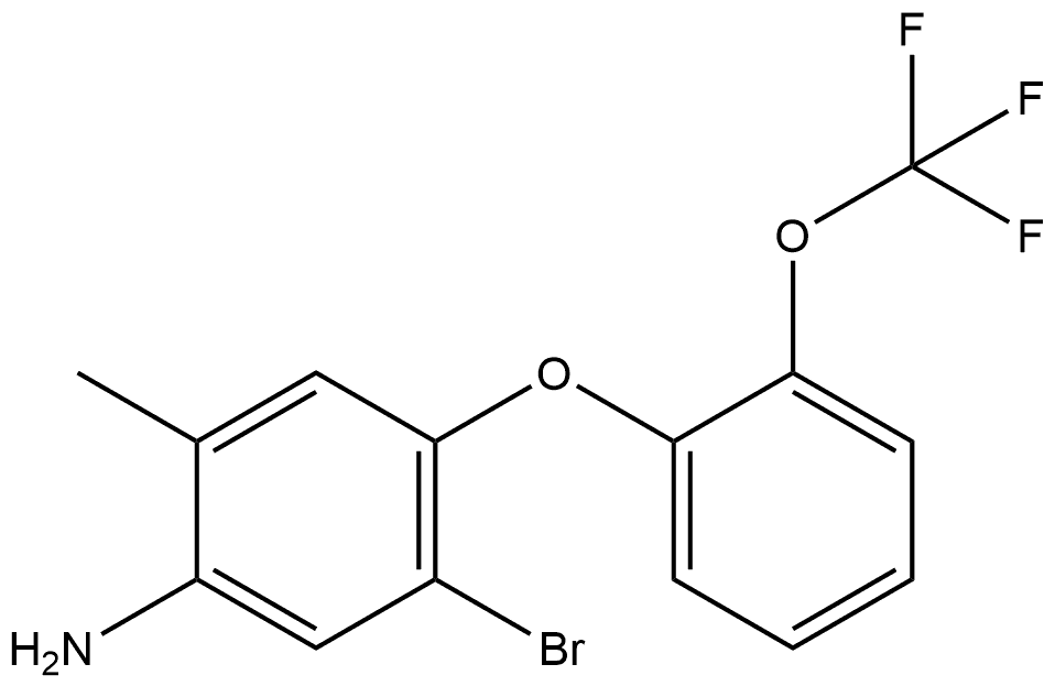 5-Bromo-2-methyl-4-[2-(trifluoromethoxy)phenoxy]benzenamine Structure