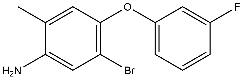 5-Bromo-4-(3-fluorophenoxy)-2-methylbenzenamine Structure