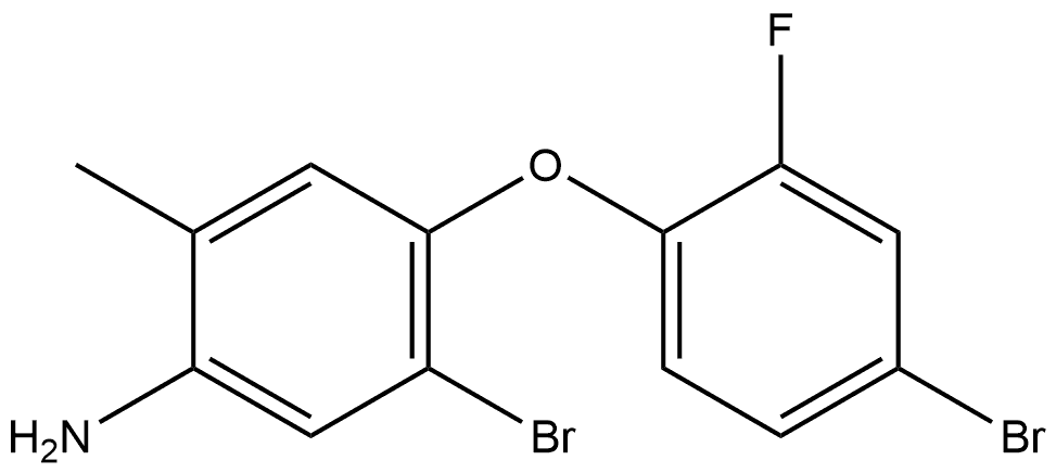 5-Bromo-4-(4-bromo-2-fluorophenoxy)-2-methylbenzenamine Structure