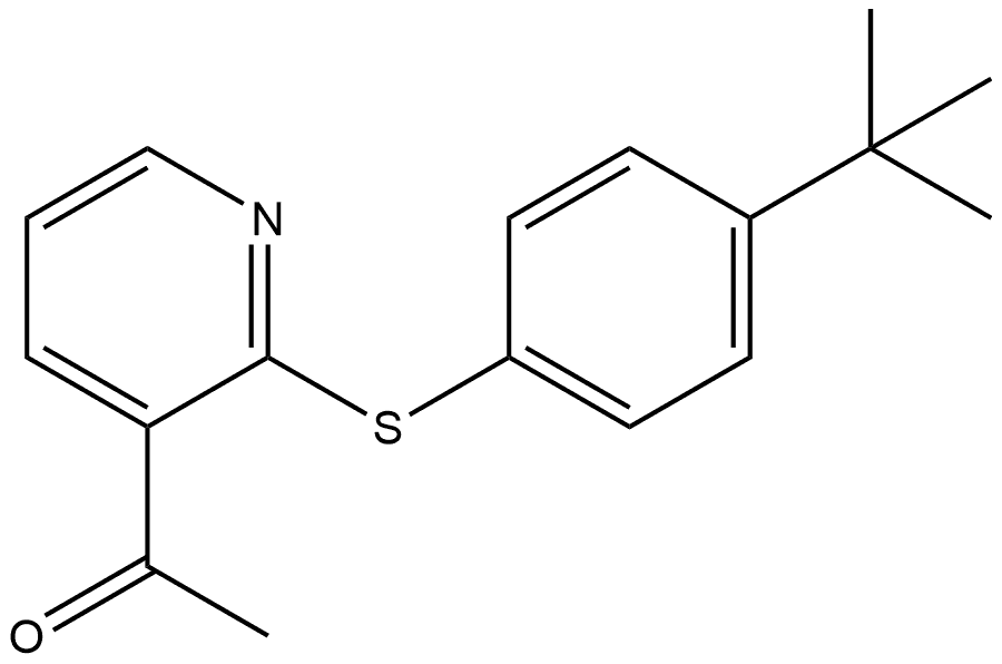 1-[2-[[4-(1,1-Dimethylethyl)phenyl]thio]-3-pyridinyl]ethanone Structure