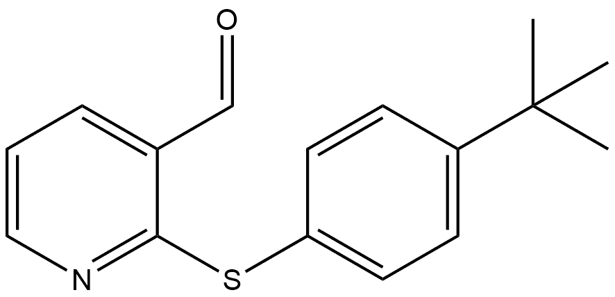 2-[[4-(1,1-Dimethylethyl)phenyl]thio]-3-pyridinecarboxaldehyde Structure