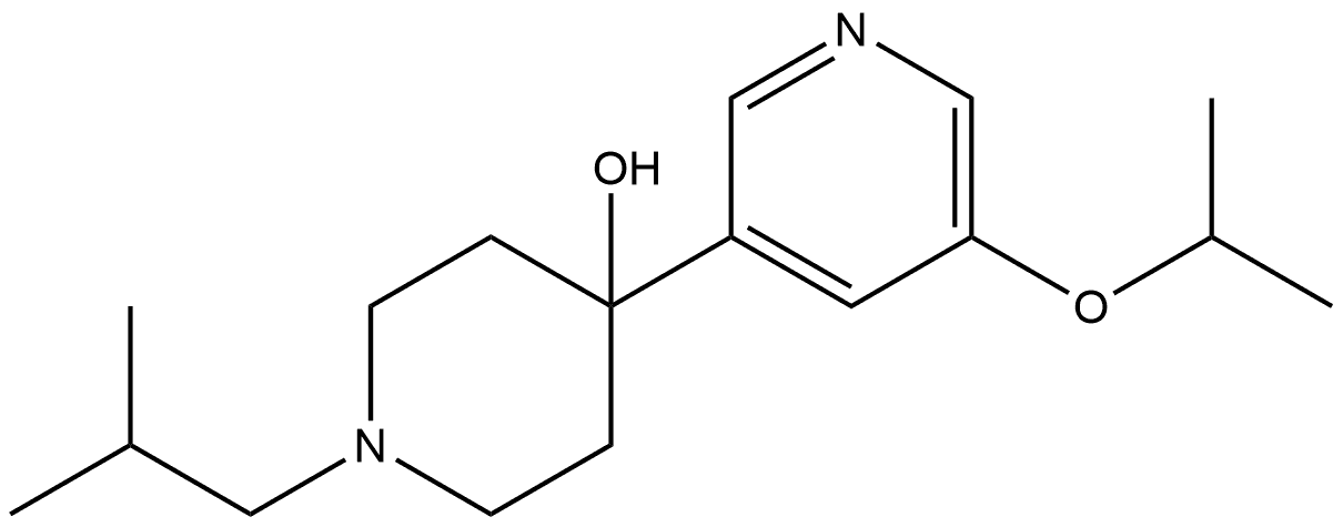 4-[5-(1-Methylethoxy)-3-pyridinyl]-1-(2-methylpropyl)-4-piperidinol Structure