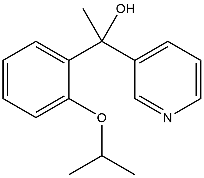 α-Methyl-α-[2-(1-methylethoxy)phenyl]-3-pyridinemethanol Structure