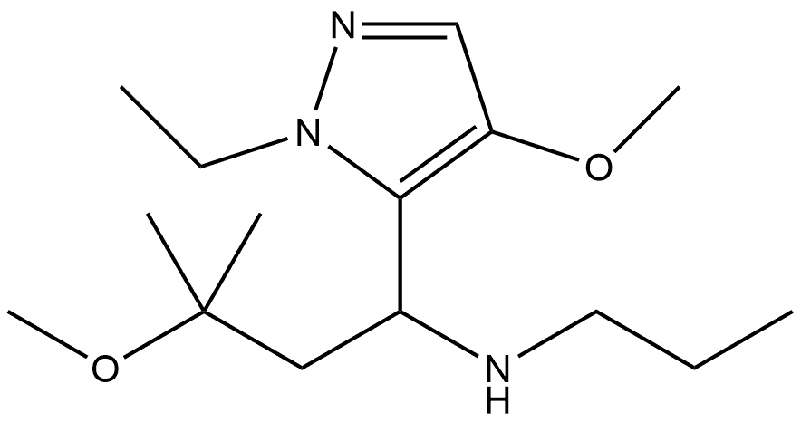 1-(1-ethyl-4-methoxy-1H-pyrazol-5-yl)-3-methoxy-3-methylbutyl](propyl)amine Structure