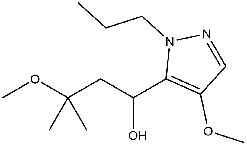 3-methoxy-1-(4-methoxy-1-propyl-1H-pyrazol-5-yl)-3-methylbutan-1-ol Structure